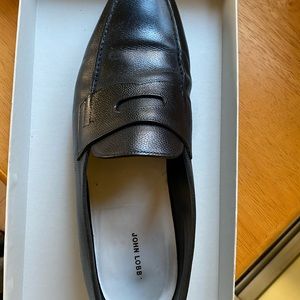 John Lobb full-grain leather men’s penny loafers